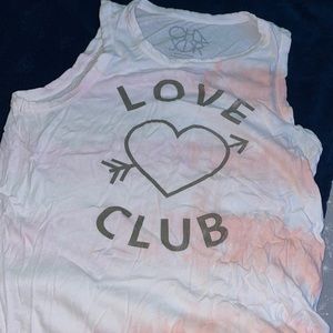 Womens pink n white tie-dye